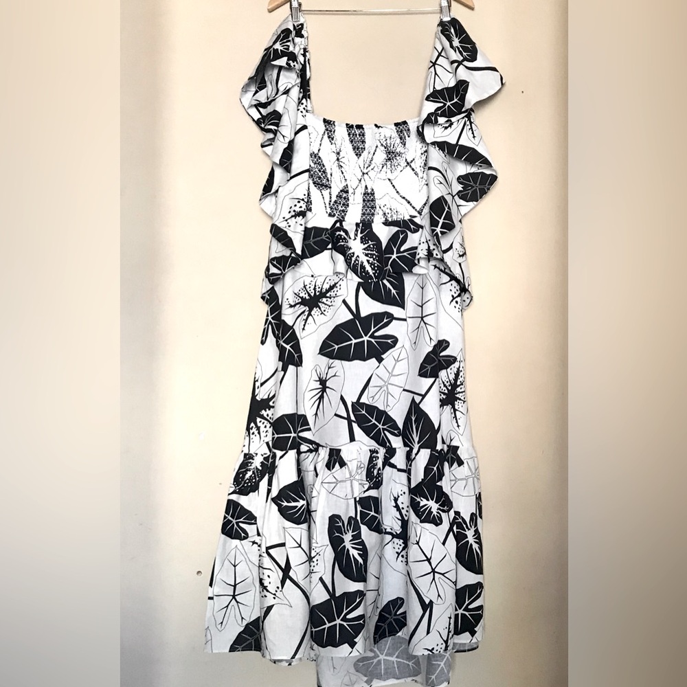 FARM RIO Graphic Leaves Midi Dress - Picture 7 of 16
